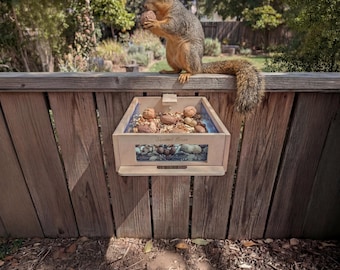 Fence Mounted Squirrel Feeder Composite