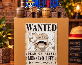 One Piece Figuren-Display | Anime-Sammlervitrine | Luffy-Regal | One Piece Organizer | Anime-Zimmerdeko | Geschenkidee für One Piece-Fans