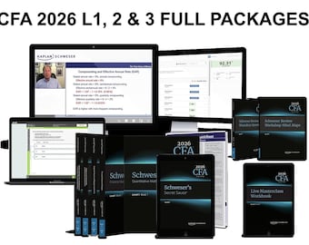 2025/26 CFA Levels 1, 2 & 3 Kaplan Schweser Full Packages