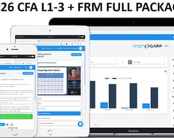 Paquete completo de preparación para el examen CFA AnalystPrep 2026/27, niveles 1-3 + FRM.