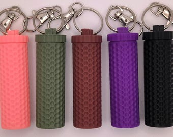 Twist Cap Lip Balm Holder Keyring | Carmex Stick Balm Case | Fully Enclosed Lip Balm Keychain | 3D Printed PLA | Bag Charm Accessory Gift