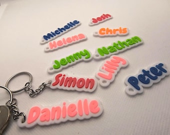 Personalised Name Keychain, Custom Name Keyring, Small Name Keychain, Minimalist Key Tag, Custom Keychain Gift