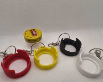 Carmex Tub Holder Keyring | Lip Balm Pot Holder | Snap-In Balm Keychain | Reusable Carmex Container Clip | 3D Printed PLA