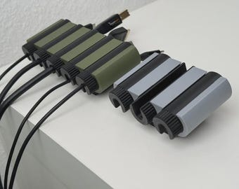 USB Cable Holder for Desk, USB Cable Organiser Stand, Charging Cable Management, Desk Cable Holder