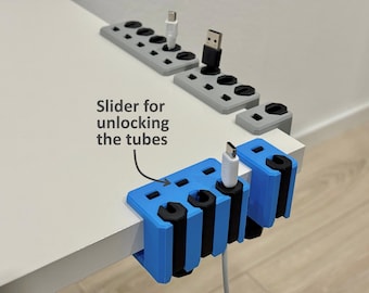 Desk Cable Holder Clamp, Cable Organiser for Desk, USB Cable Management, Desk Cable Clip, Gaming Desk Cable Holder, Office Cable Tidy