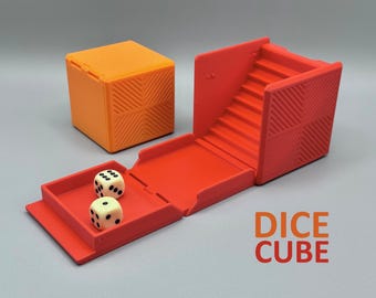 Portable Dice Roller Box | Travel Dice Case with Storage | Compact Dice Tray | DnD Travel Accessory | Dice Gift | Mini Dice Box
