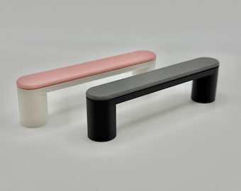 Puxadores modernos para gavetas, puxadores de armário bicolor, puxadores personalizados para gavetas, puxadores para armários de cozinha, 96 128 160 192 mm