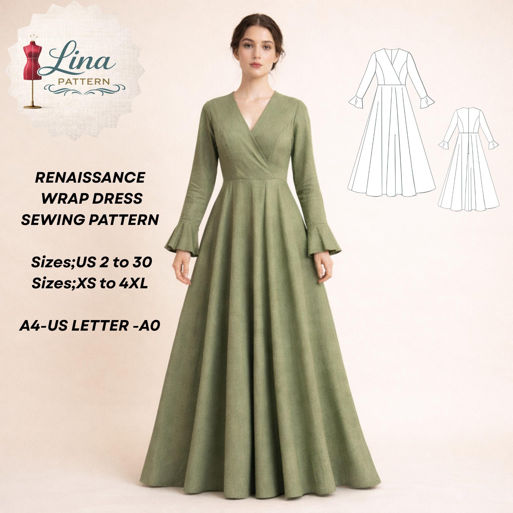 green emerald velvet dress Clementine - Knit dress and top (PDF pattern) main image 1