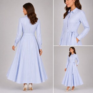Shirt Dress Sewing Pattern, Button Front Dress, Princess Seam Style (XS-4XL) (Digital PDF Download) image 3