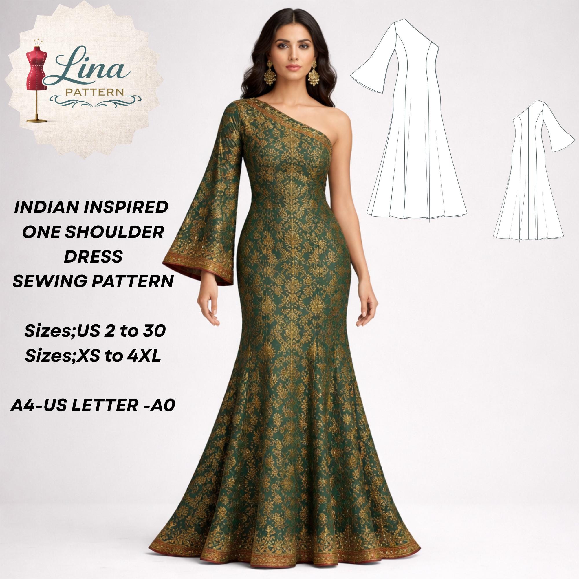 Indian Dress Sewing Patterns - Etsy