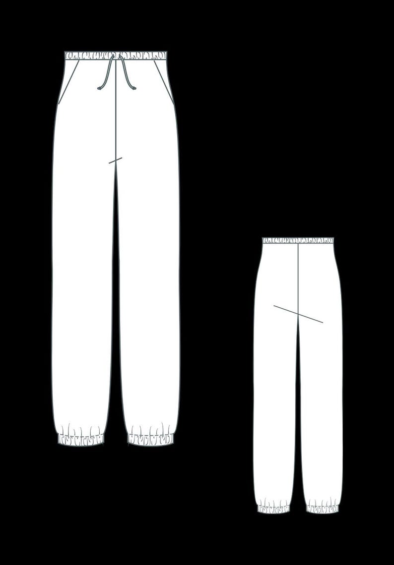 Pajama Set Sewing Pattern, Short Sleeve Top-jogger Pants, Relaxed Fit ...