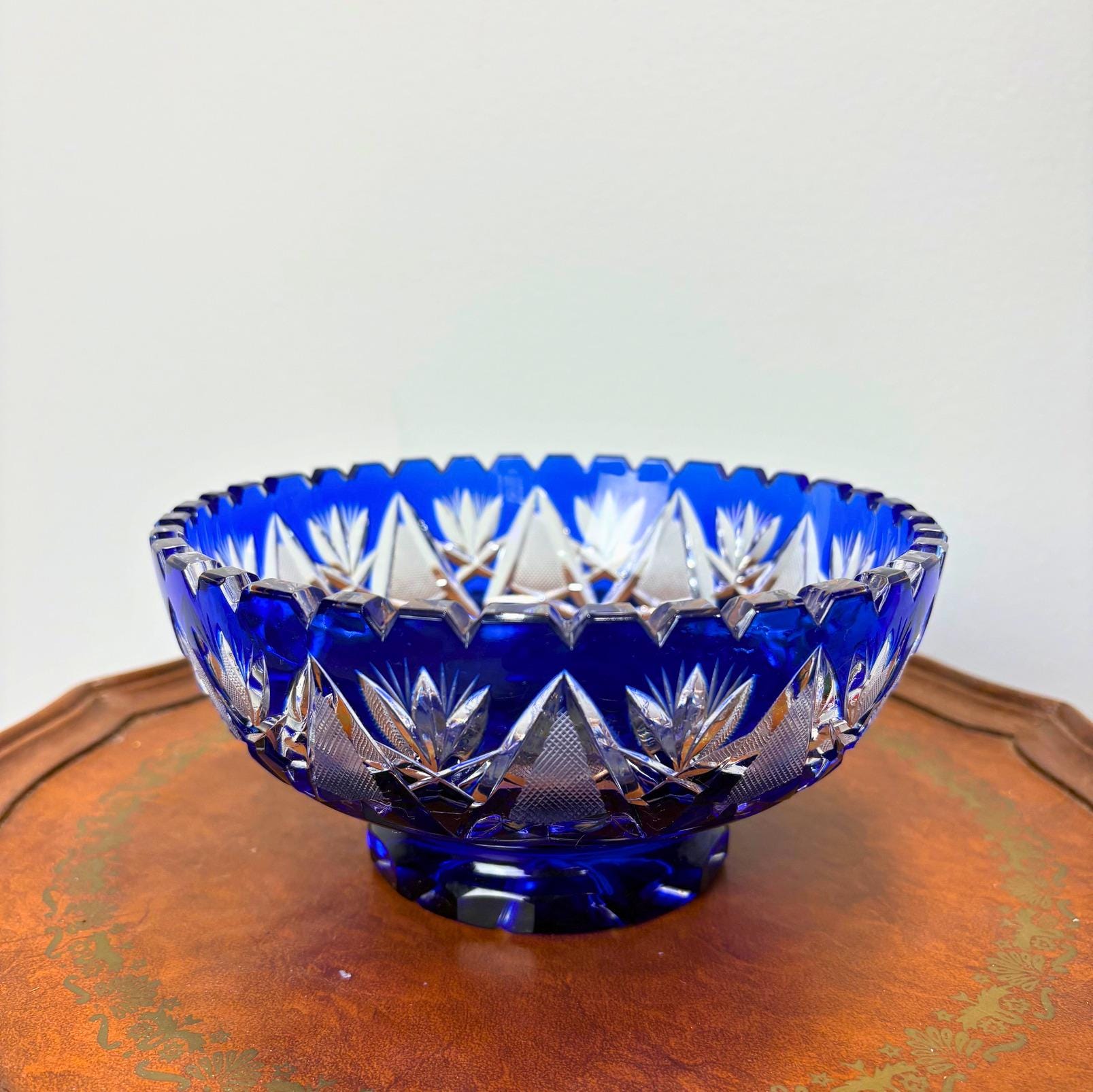Cobalt Crystal Bowl - Etsy