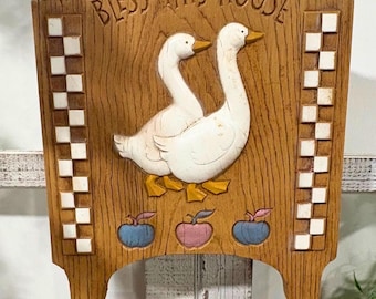 Pochette murale « Bless This House » Burwood vintage