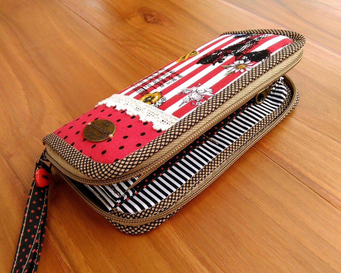 Paris Wallet Zipper Wallet Women Wallet Long Wallet Card Etsy