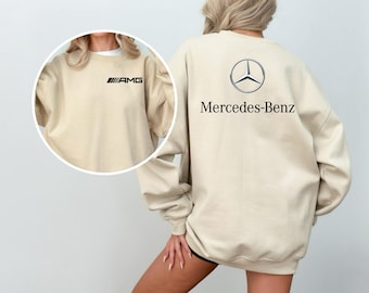 Beige colors Mercedes AMG Logo Hoodie - Unisex Sport Car Sweatshirt