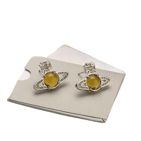 Celestial Orbit Stud Earrings – Gemstone Collecti… - image 2