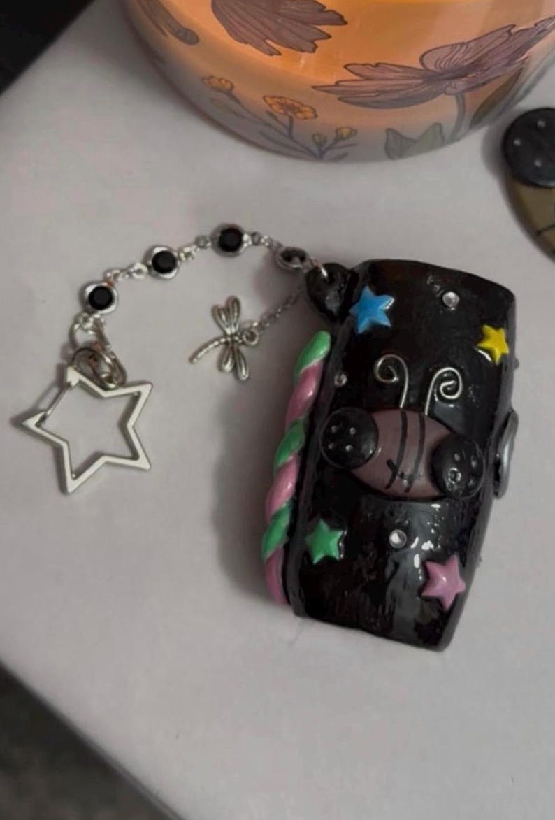 Coraline inspired lighter case keychain | One of a kind image 1