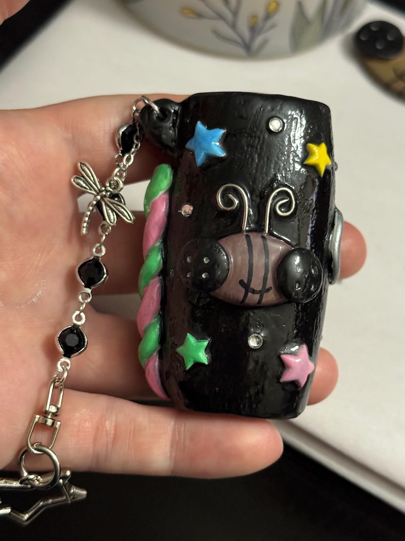 Coraline inspired lighter case keychain | One of a kind image 6