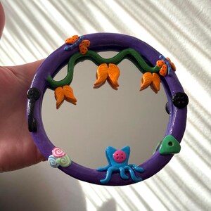 Coraline inspired clay mirror | Handmade image 2