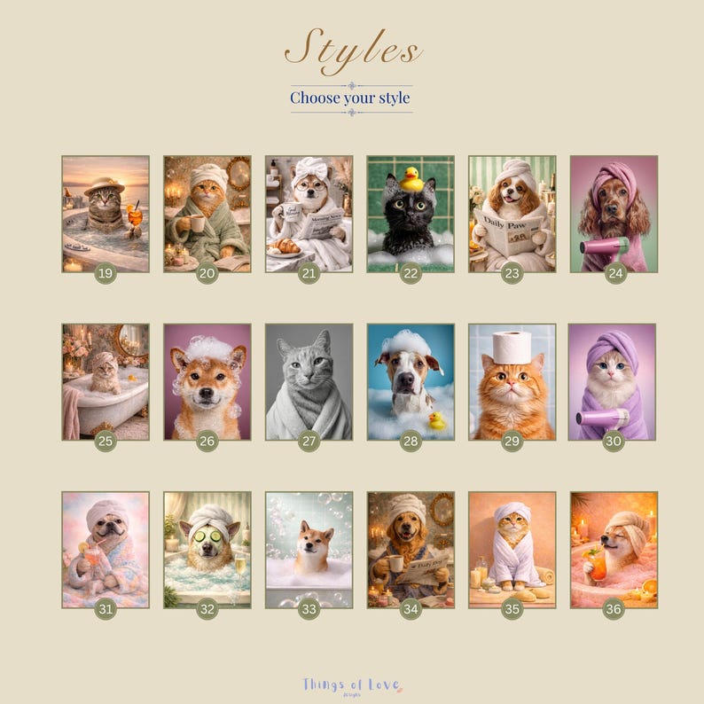 Custom Funny Pet Portrait from Photo, Spa Bathroom Decor, Dog Wall Art image 5