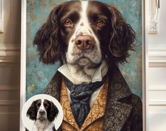 Custom Royal Portrait from Photo, King or Queen Renaissance Style, Elegant Personalized Pet Art