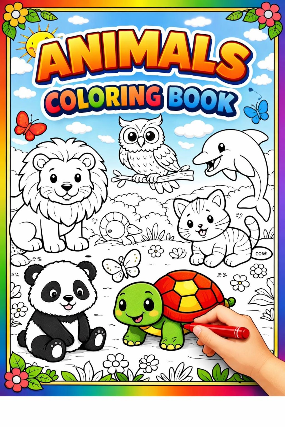 Animal Coloring Pages for Kids – Printable PDF - Etsy