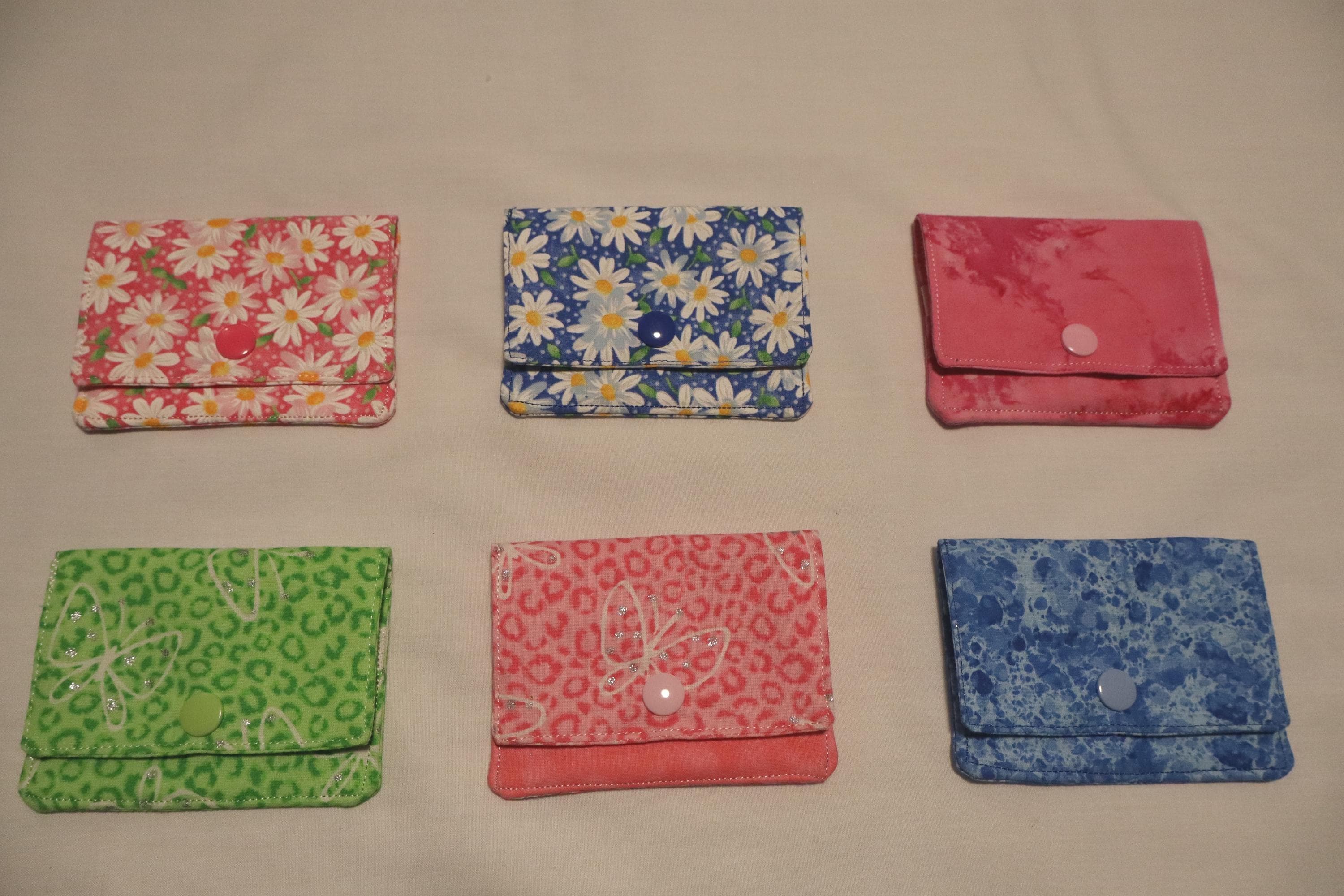 Handmade Fabric Wallet – Slim 3-pocket Organizer With Snap Closure - Etsy