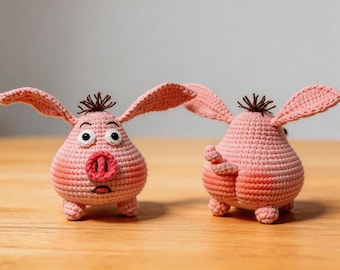 Little Booty Schwein Häkelanleitung, Amigurumi Spielzeug, Anfänger PDF Download