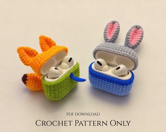 Haakpatroon voor een oordopjeshoesje (PDF download) | Fox and Bunny Buddies - AirPods en Pro