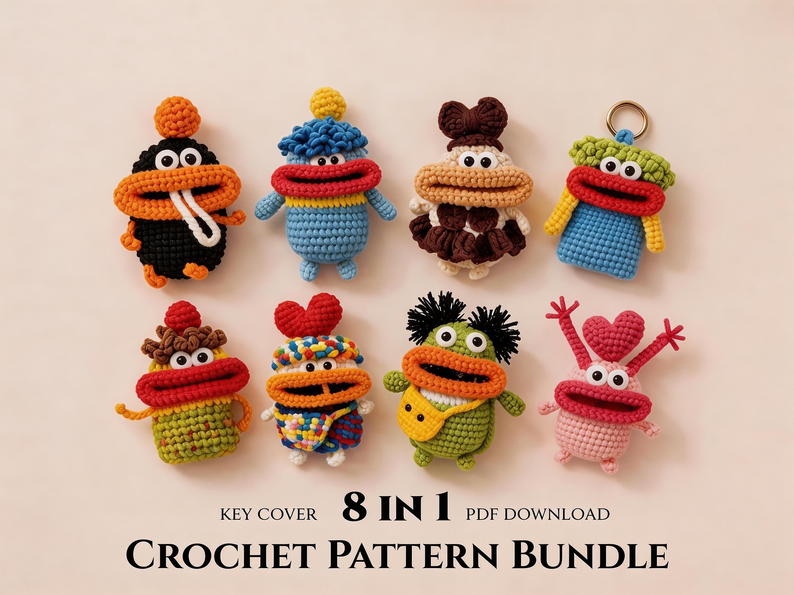 Crochet big mouth pattern - Etsy 日本