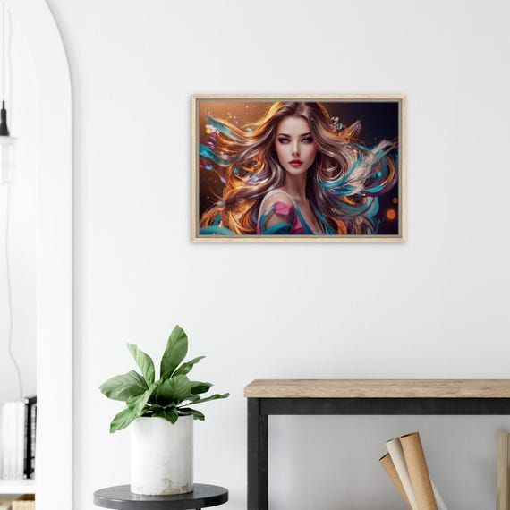 74 Framed Canvas - Woman in Colors