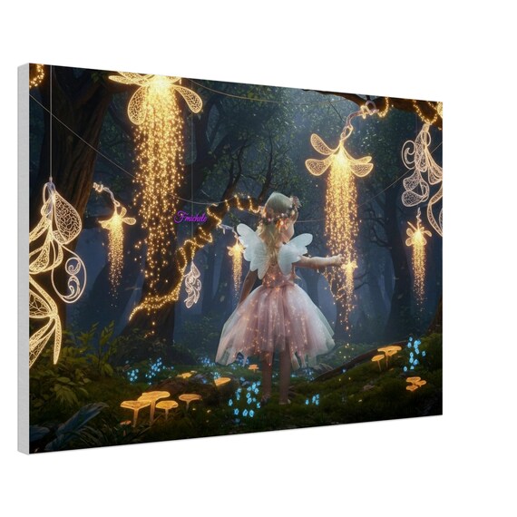 68 Canvas Print - Little Fairy with Lights