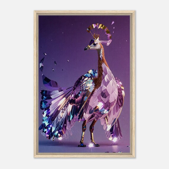 97 Framed Canvas - Crystal Peacock