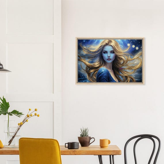 75 Framed Canvas - Twilight Woman