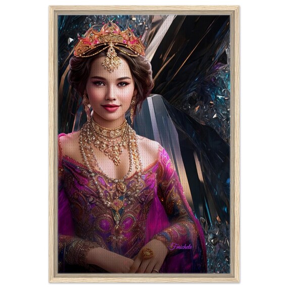 47 Framed Canvas - Princess in Pink