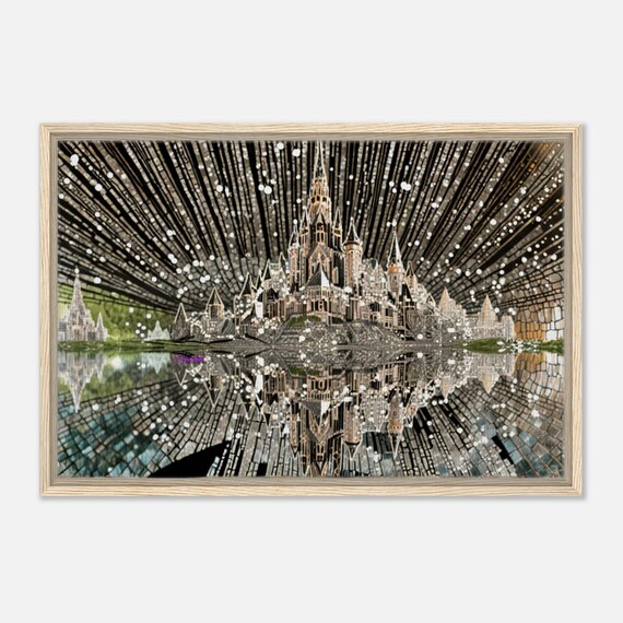 88 Framed Canvas - Golden Castle
