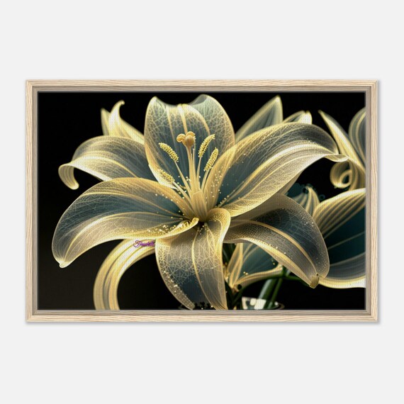 90 Framed Canvas - Bright Lily