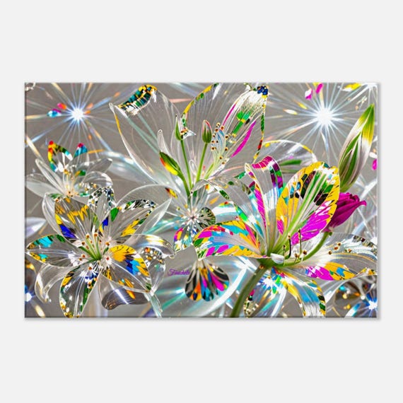 22 Canvas Print - Sparkling Lilies