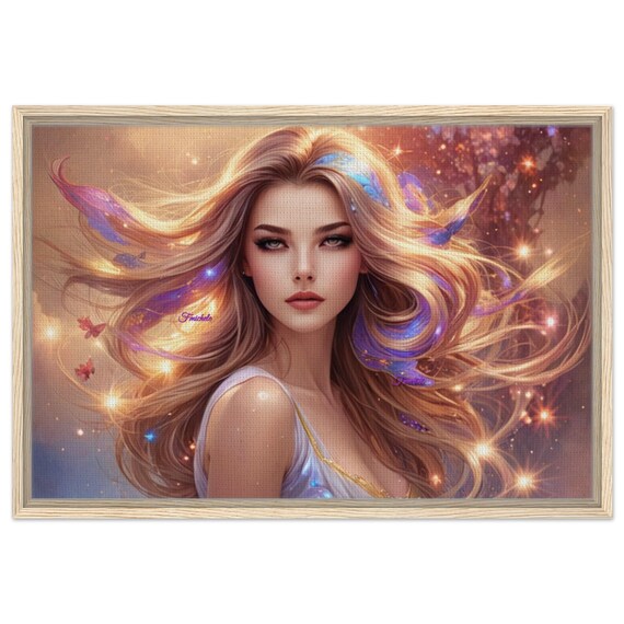76 Framed Canvas - Woman of Light