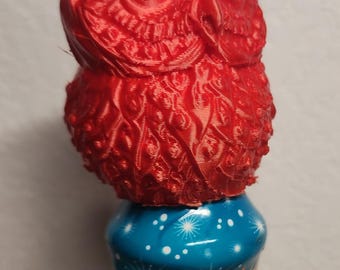 3D Printed Owl BingoHead™- Silky Red other colors available
