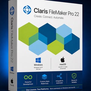 FileMaker Pro 22 Full Version Lifetime License Instant Download Database Management Software for Windows Mac Custom Apps Builder