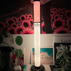 Marlboro Lights LED Cigarette-Shaped Lamp, 42 cm - Decoration for a bedroom, pub, hair salon or tattoo studio