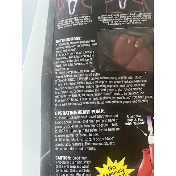 VTG 1997 Scream Ghost Face Bleeding Halloween Mas… - image 16