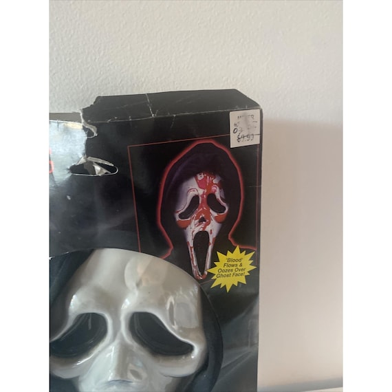 VTG 1997 Scream Ghost Face Bleeding Halloween Mas… - image 4