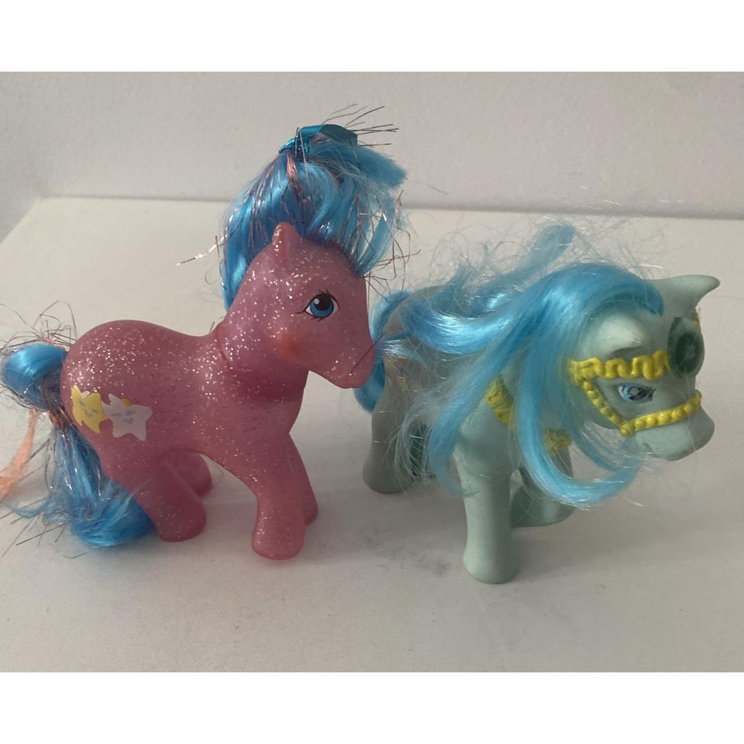 Vtg Lot of 2 My Little Pony G1 Star Dancer & Buddy L Sparkle Pony 1987 ...
