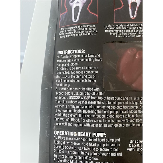 VTG 1997 Scream Ghost Face Bleeding Halloween Mas… - image 12