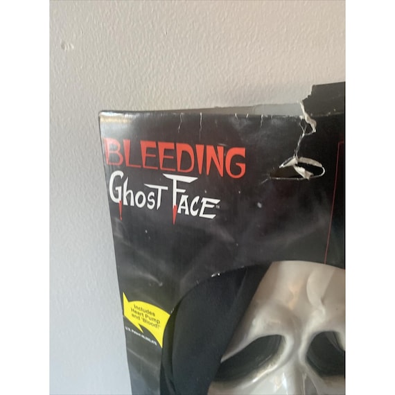 VTG 1997 Scream Ghost Face Bleeding Halloween Mas… - image 5