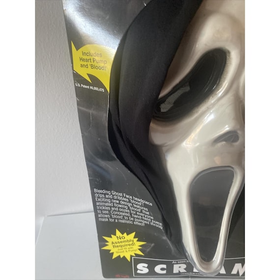 VTG 1997 Scream Ghost Face Bleeding Halloween Mas… - image 6