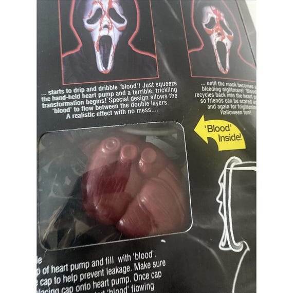 VTG 1997 Scream Ghost Face Bleeding Halloween Mas… - image 9