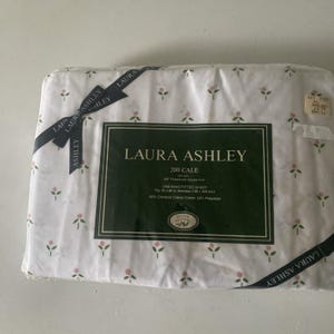 Vintage Laura Ashley Castleberry King Size Fitted Sheet OLD STOCK Sealed FLAW image 1